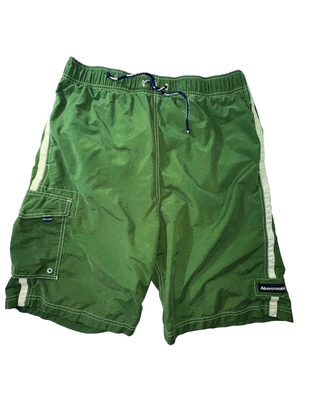 Vintage Abercrombie & Fitch Cargo Swim Trunks Green Men’s Large Y2K